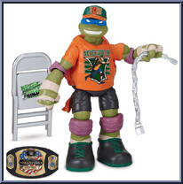 Leonardo as John Cena from Teenage Mutant Ninja Turtles - Nickelodeon - WWE manufactured by Playmates [Loose]