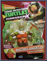 Michelangelo (Space Traveler) from Teenage Mutant Ninja Turtles - Nickelodeon - Dimension X manufactured by Playmates [Front]