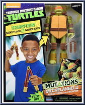 Michelangelo from Teenage Mutant Ninja Turtles - Nickelodeon - Ninja Turtle Into Weapon manufactured by Playmates [Front]