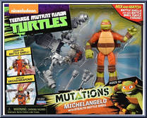 Michelangelo (with Stealth Battle Shell) from Teenage Mutant Ninja Turtles - Nickelodeon - Mutations manufactured by Playmates [Front]