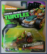 Mikey in Patrol Buggy from Teenage Mutant Ninja Turtles - Nickelodeon - T-Machines manufactured by Playmates [Front]