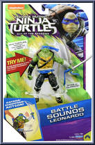 Leonardo from Teenage Mutant Ninja Turtles - Out of the Shadows - Battle Sounds manufactured by Playmates [Front]