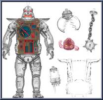 Krang Android (Clear) from Teenage Mutant Ninja Turtles - Super Cyborg manufactured by Super7 [Loose]