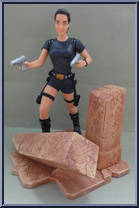 Lara Croft vs. S.I.M.O.N. from Tomb Raider - Basic Series manufactured by Playmates [Loose]