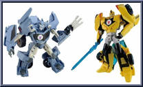 Bumblebee vs Steeljaw from Transformers - Adventure Series - Wave  1 manufactured by Takara [Loose]