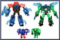Optimus Prime & Grimlock from Transformers - Adventure Series - Wave 14 manufactured by Takara [Loose]