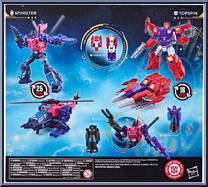 Spinister vs Topspin from Transformers - Age of the Primes - Wreck 'N Doom Collection manufactured by Hasbro [Back]
