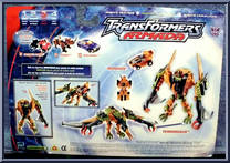 Terrorsaur with Ironhide from Transformers - Armada - Supercon Assortment manufactured by Hasbro [Back]