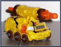 Razorclaw vs Steamhammer from Transformers - Cybertron - Mini-Cons manufactured by Hasbro [Steamhammer Vehicle Mode]