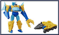 Sky-Byte / Driller Drive from Transformers - Cyberverse - Power of the Spark - Battle Class manufactured by Hasbro [Loose]