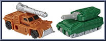 Bombshock & Growl from Transformers - Earthrise War for Cybertron - Micromaster manufactured by Takara [Loose]