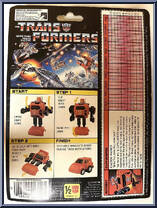 Cliffjumper (Yellow) from Transformers - Generation 1 - Series 1 manufactured by Hasbro [Back]