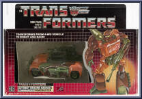Roadbuster from Transformers - Generation 1 - Series 2 - Deluxe manufactured by Hasbro [Front]