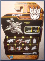 Ravage from Transformers - Hunt for the Decepticons - Legends manufactured by Hasbro [Back]