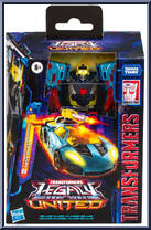 Hot Shot (Cybertron Universe) from Transformers - Legacy - United - Deluxe Class manufactured by Hasbro [Front]