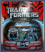 Battle Jazz vs Ice Megatron from Transformers - Movie - Allspark Battles manufactured by Hasbro [Front]