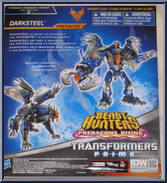 Darksteel (Predacons Rising) from Transformers - Prime - Beast Hunters - Voyager Class manufactured by Hasbro [Back]