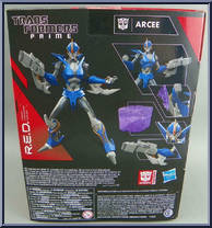 Arcee (Prime) from Transformers - R.E.D. - Basic Series manufactured by Hasbro [Back]