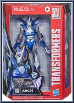 Arcee (Prime) from Transformers - R.E.D. - Basic Series manufactured by Hasbro [Front]