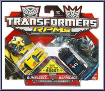 Bumblebee vs Barricade from Transformers - Revenge of the Fallen - RPM Battle Series manufactured by Hasbro [Front]