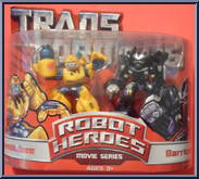 Bumblebee / Barricade from Transformers - Robot Heroes - Movie Series manufactured by Hasbro [Front]