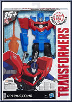 Optimus Prime (Electronic) from Transformers - Robots in Disguise (2015) - Titan Heroes manufactured by Hasbro [Front]