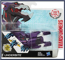 Underbite from Transformers - Robots in Disguise (2015) - 1-Step Changers manufactured by Hasbro [Front]