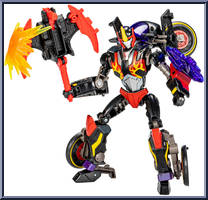 Flamewar / Fireglide from Transformers - Shattered Glass - Basic Series manufactured by Hasbro [Loose]