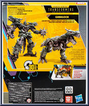 Grimlock from Transformers - Studio Series - Buzzworthy Bumblebee manufactured by Hasbro [Back]
