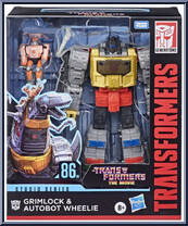 Grimlock & Autobot Wheelie from Transformers - Studio Series - Movie manufactured by Hasbro [Front]