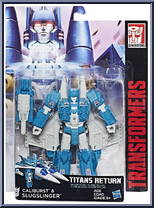 Caliburst & Slugslinger from Transformers - Titans Return - Deluxe manufactured by Hasbro [Front]
