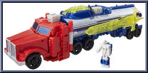 Diac & Optimus Prime from Transformers - Titans Return - Voyager manufactured by Hasbro [Loose]