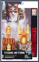 Sawback from Transformers - Titans Return - Titanmasters manufactured by Hasbro [Front]