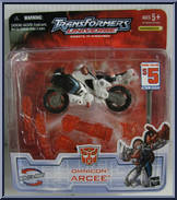 Arcee from Transformers - Universe - Basic Series manufactured by Hasbro [Front]