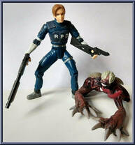 Leon Kennedy / Licker from Video Game Super Stars Presents - Resident Evil 2 manufactured by Toy Biz [Loose]