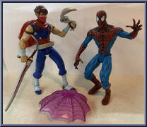 Spider-Man vs. Strider from Video Game Super Stars Presents - Marvel vs Capcom manufactured by Toy Biz [Loose]