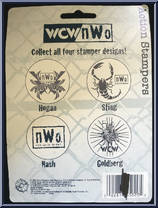 Hulk Hogan / Goldberg from WCW / NWO - Action Stampers manufactured by Flying Colors [Back]