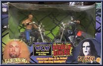 Goldberg / Sting from WCW - Brawlin' Bikers manufactured by Toy Biz [Front]