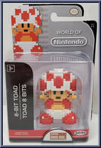 8-Bit Toad (Super Mario) from World of Nintendo - Series 2-5 manufactured by Jakks Pacific [Front]