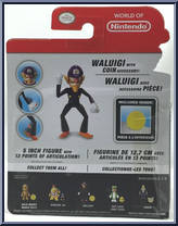 Waluigi (Super Mario) from World of Nintendo - Series 1-5 manufactured by Jakks Pacific [Back]