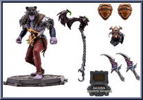 Elf Druid & Elf Rogue (Epic) from World of Warcraft - Basic Series manufactured by McFarlane [Loose]