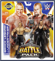 Brock Lesnar vs. Undertaker from WWE Battle Packs - Series 30 manufactured by Mattel [Front]