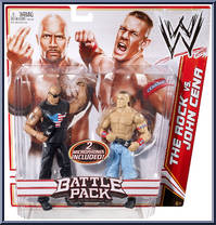 Rock vs. John Cena from WWE Battle Packs - Series 24 manufactured by Mattel [Front]