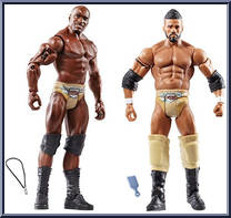 Darren Young & Titus O'Neil from WWE Battle Packs - Series 39 manufactured by Mattel [Loose]