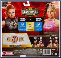 Becky Lynch / Bianca Belair from WWE Championship Showdown - Series 11 manufactured by Mattel [Back]