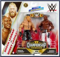 Brock Lesnar vs Bobby Lashley from WWE Championship Showdown - Series 16 manufactured by Mattel [Front]