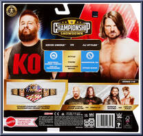 Kevin Owens vs AJ Styles from WWE Championship Showdown - Series 15 manufactured by Mattel [Back]