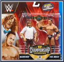 Mankind vs Rock from WWE Championship Showdown - Series 14 manufactured by Mattel [Front]