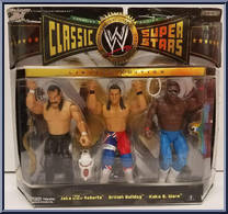 Jake Roberts / British Bulldog / Koko B. Ware from WWE Classic Superstars - 3-Packs manufactured by Jakks Pacific [Front]