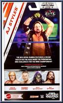 AJ Styles from WWE Elite Collection - Greatest Hits - 2024 manufactured by Mattel [Back]